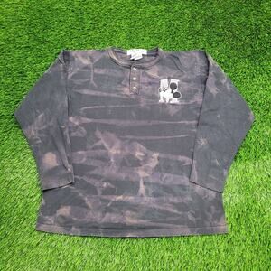 Vintage 90s Mickey Shirt Womens Xl 22x26 Bleached Black